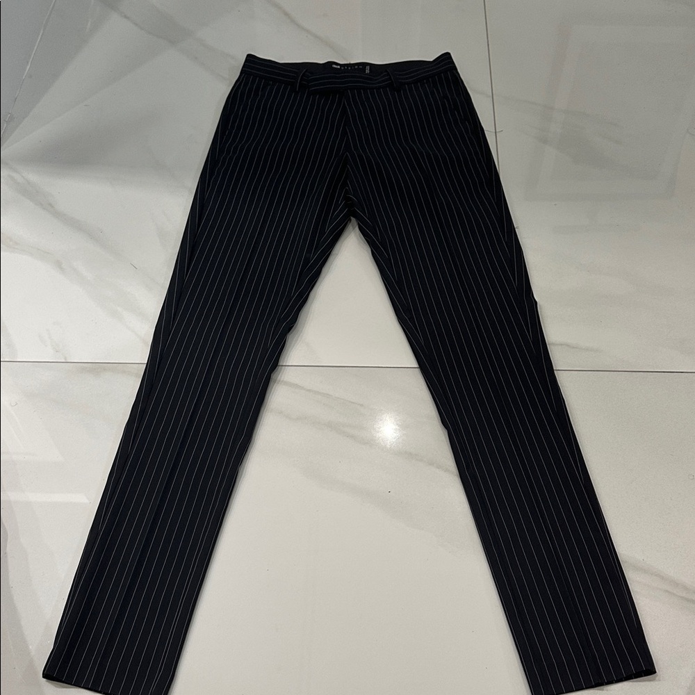 ASOS Design Black Pinstripe Trousers